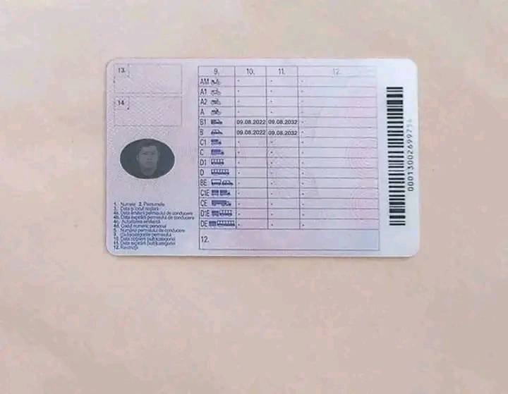 permis de conducere categoria b de vanzare