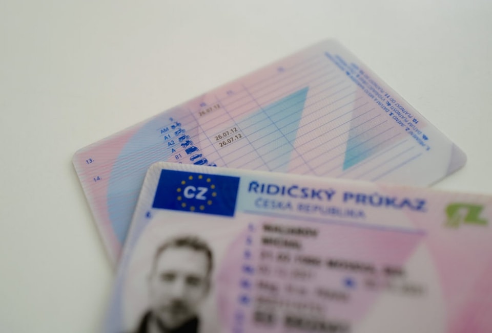 falešný řidičský průkaz