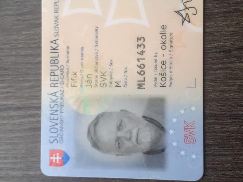 falošný občiansky preukaz